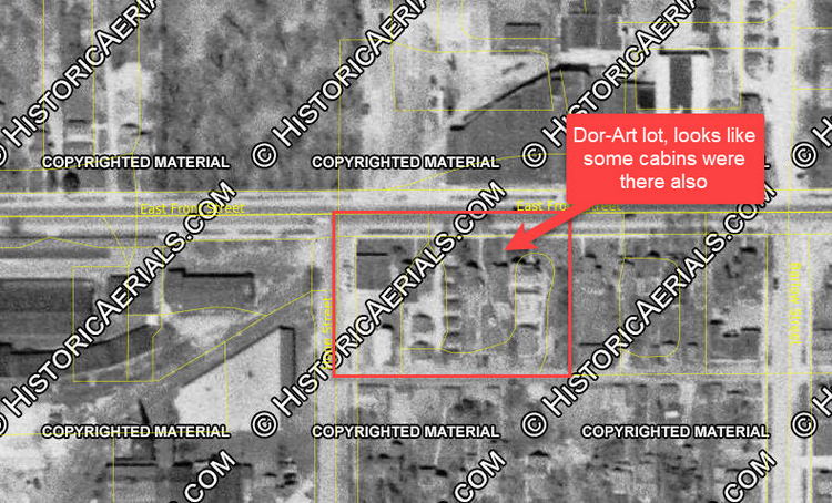 Dor-Art Motel - 1954 Aerial (newer photo)